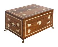 A Federal Style Bone-Inlaid Fruitwood Document Box