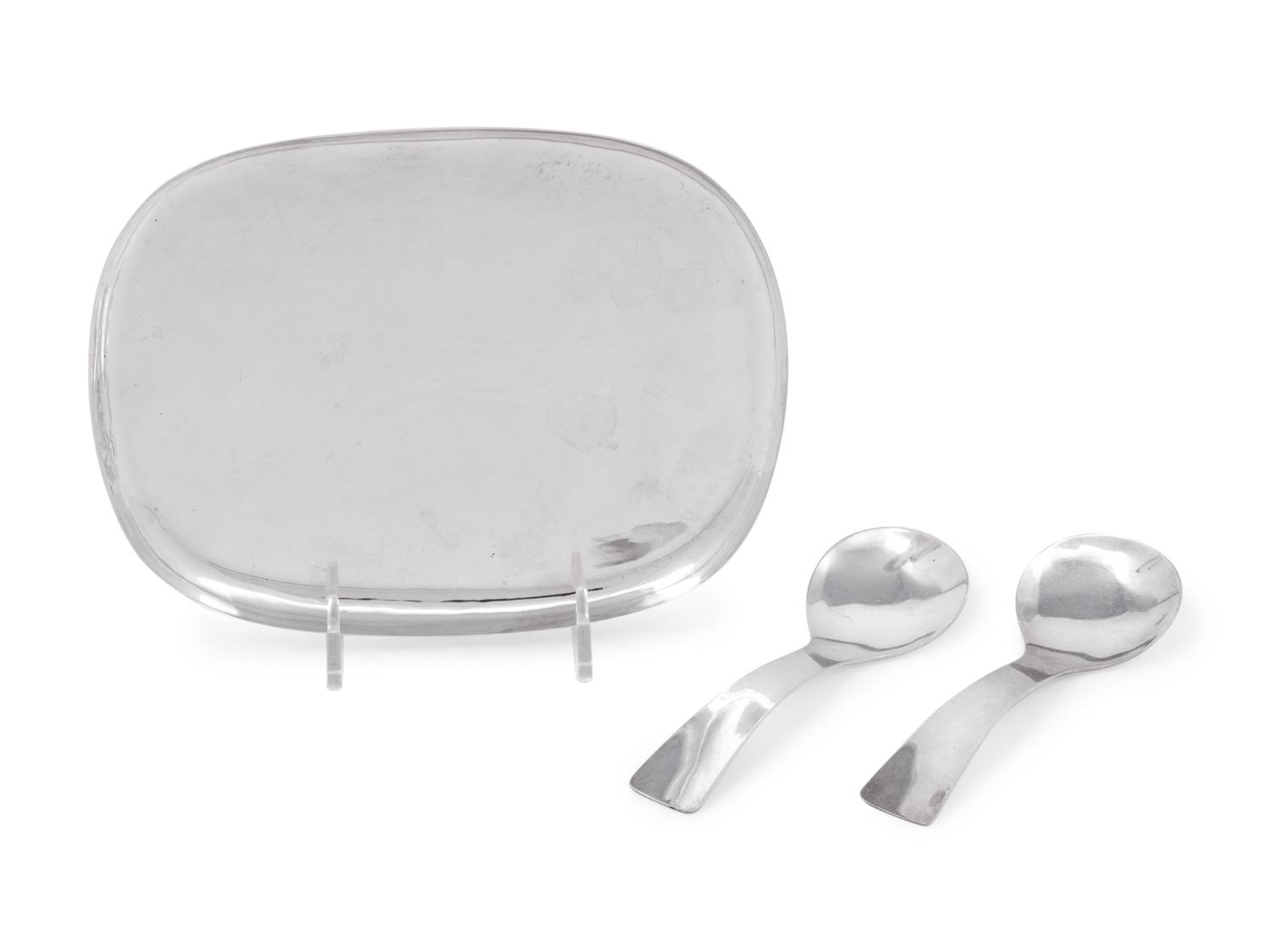 Two Allan Adler Silver Table Articles