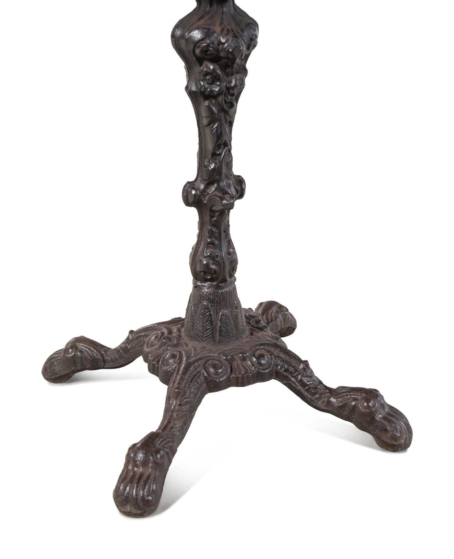 A Pair of French Cast Iron-Base Café Tables