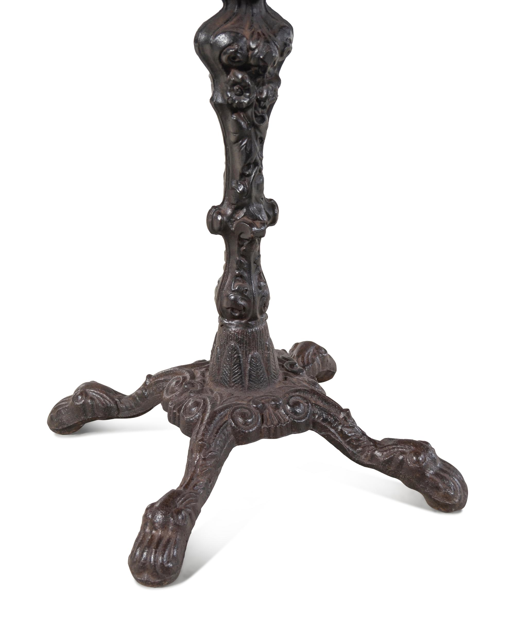 A Pair of French Cast Iron-Base Café Tables