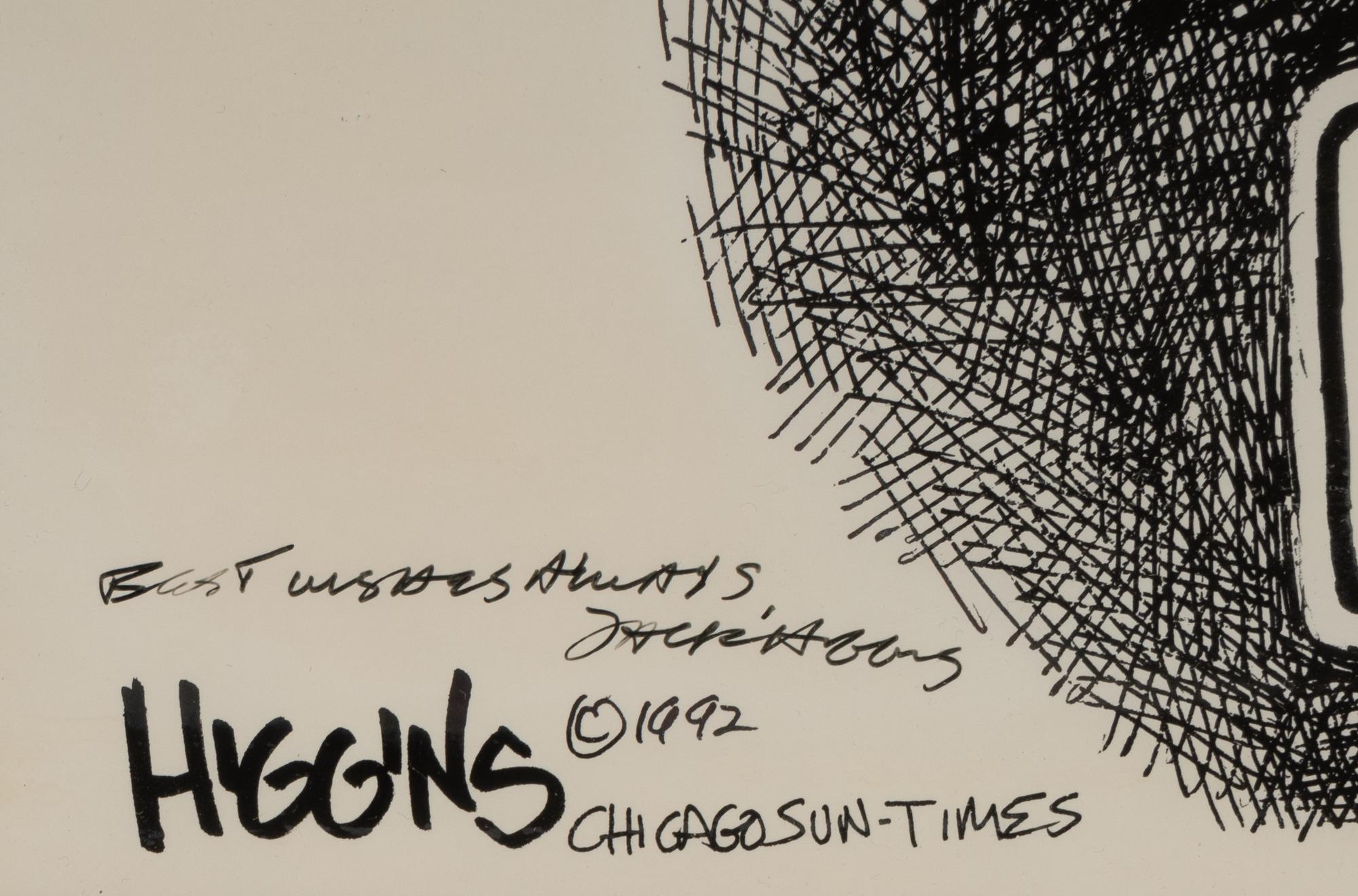 (Cartoon Art) HIGGINS, Jack (1954). A group of 7 cartoons by Jack Higgins, comprising: