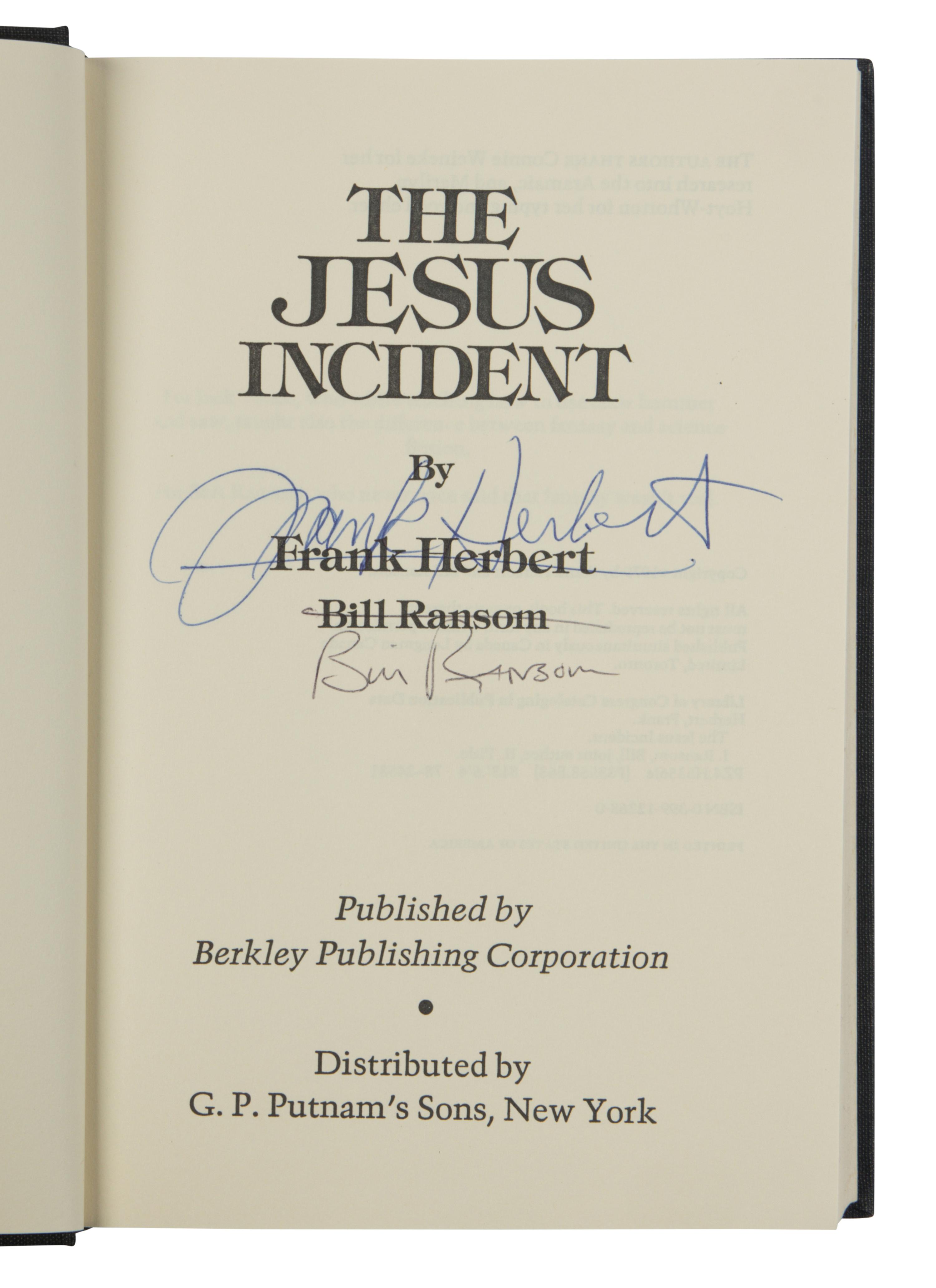 HERBERT, Frank (1920-1986). A pair of FIRST EDITIONS, BOTH SIGNED, comprising: