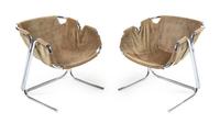 Attributed to Jerry Johnson, LANDES MFG. CO., c.1970, a pair of lounge chairs