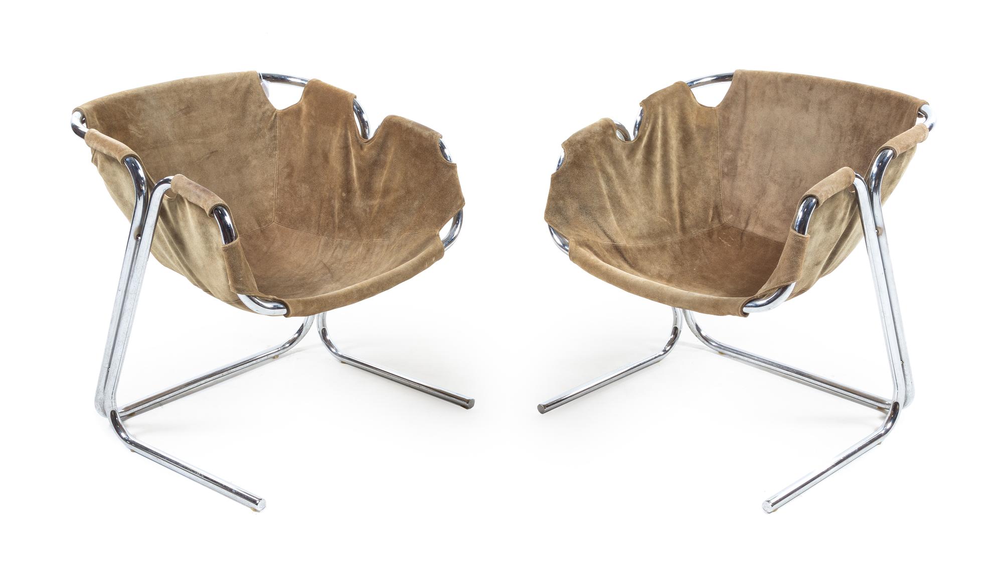 Attributed to Jerry Johnson, LANDES MFG. CO., c.1970, a pair of lounge chairs