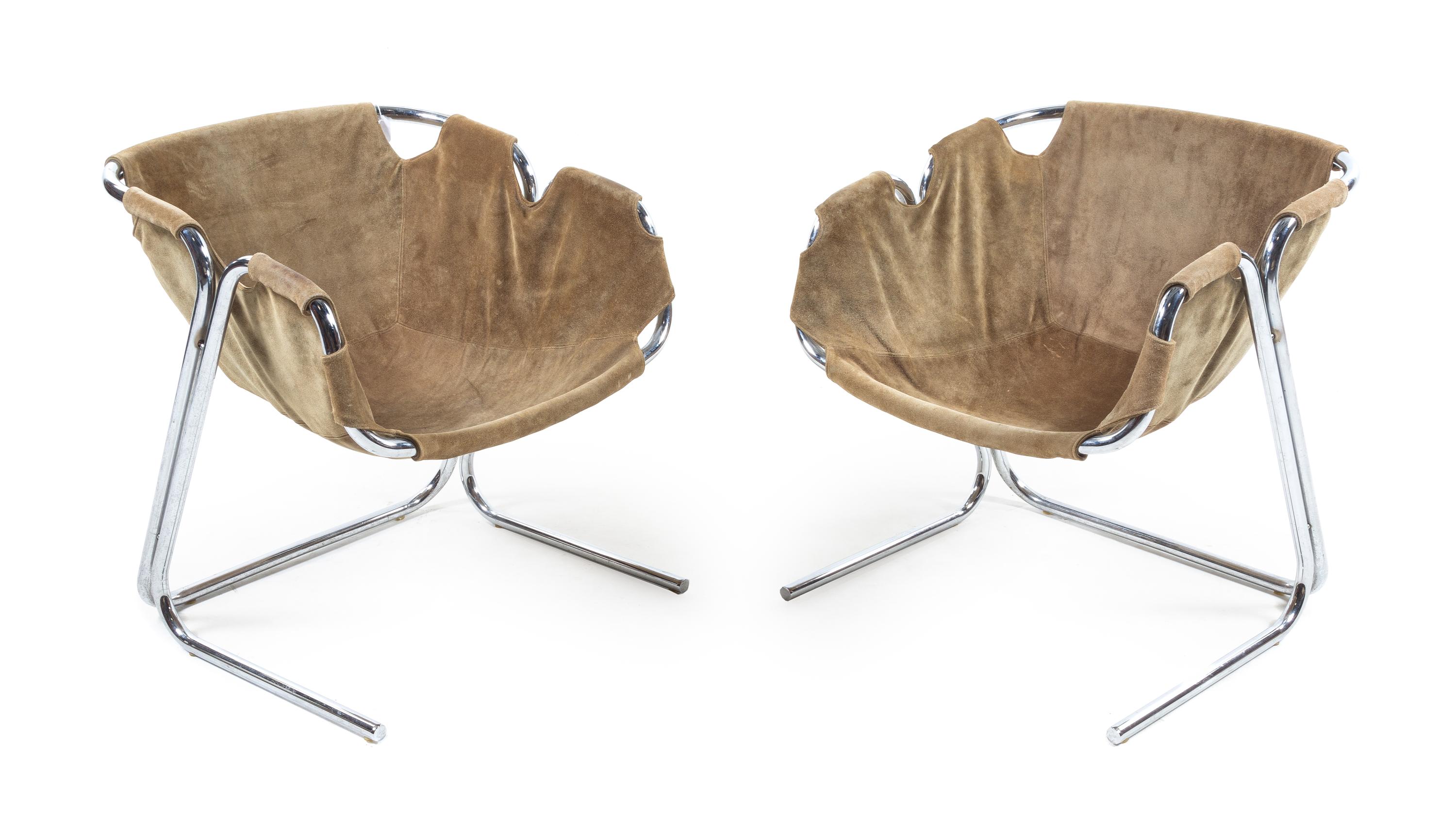 Attributed to Jerry Johnson, LANDES MFG. CO., c.1970, a pair of lounge chairs