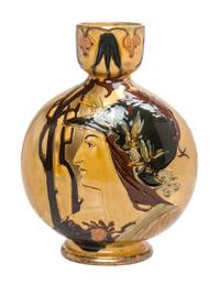 An English Art Noveau Ceramic Vase Height 14 3/4 inches. — Thomas Forester and Sons, Ltd.