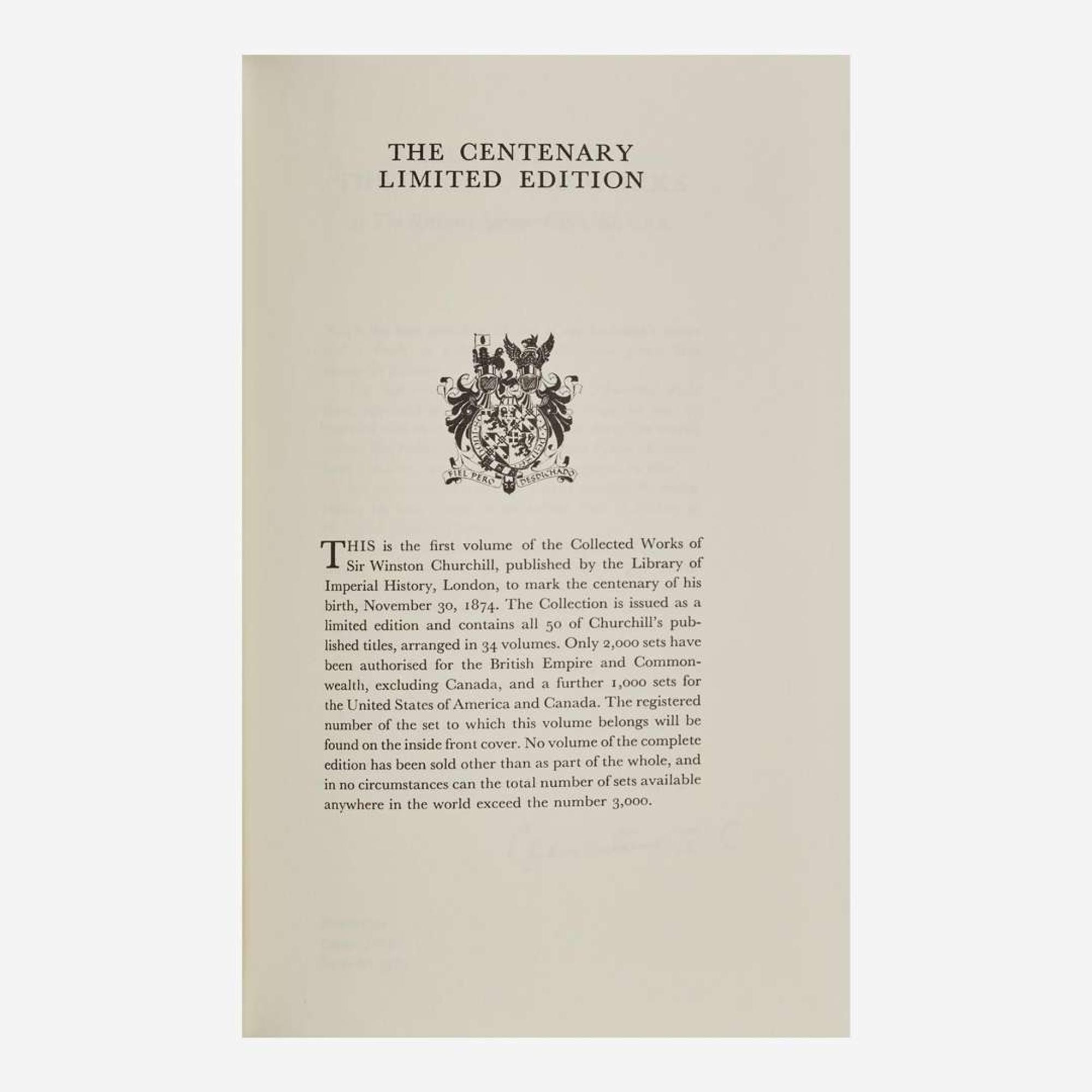 [Churchill, Winston] Churchill, Winston S. The Collected Works of Sir Winston Churchill