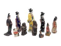 10 Japanese Pottery and Porcelain Figures