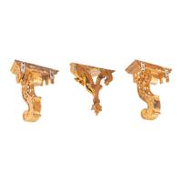 Three Italian Giltwood Wall Brackets