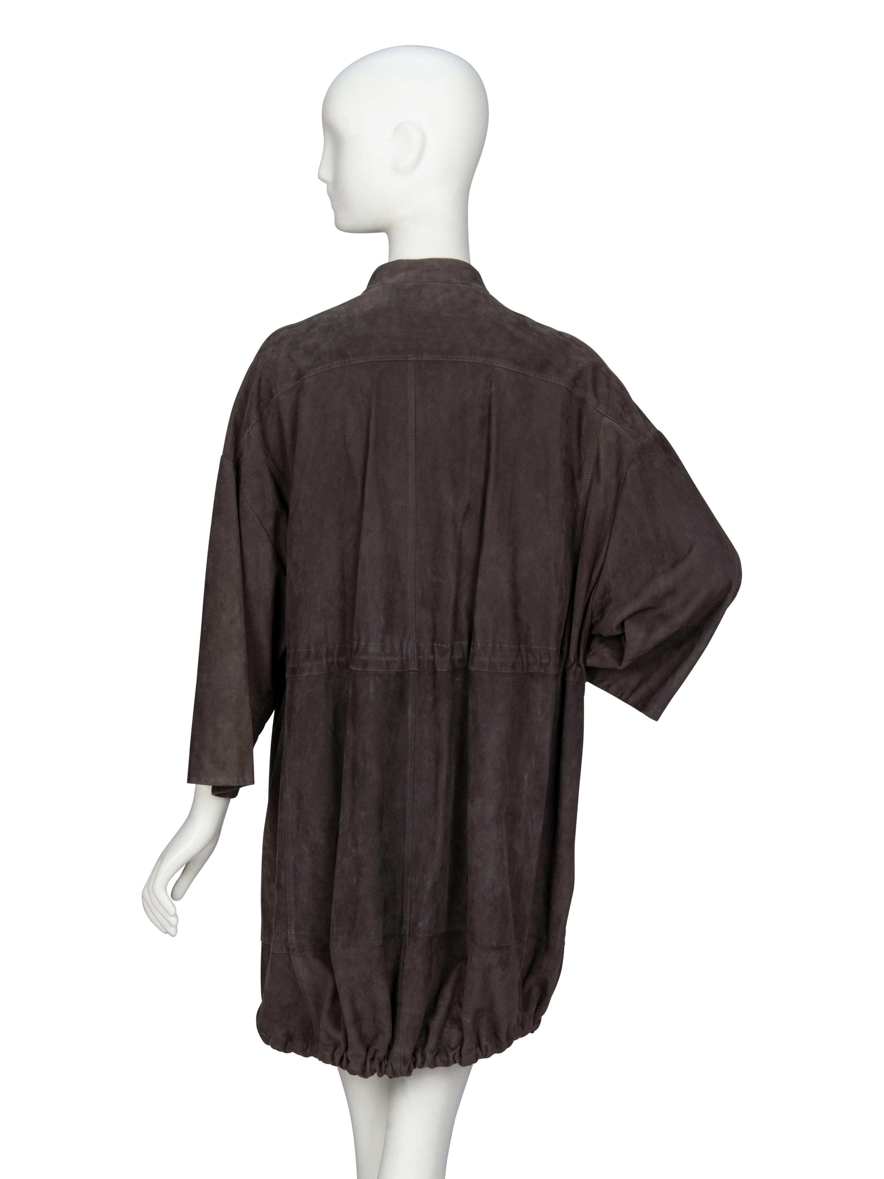 Brunello Cucinelli, Grey Suede Jacket
