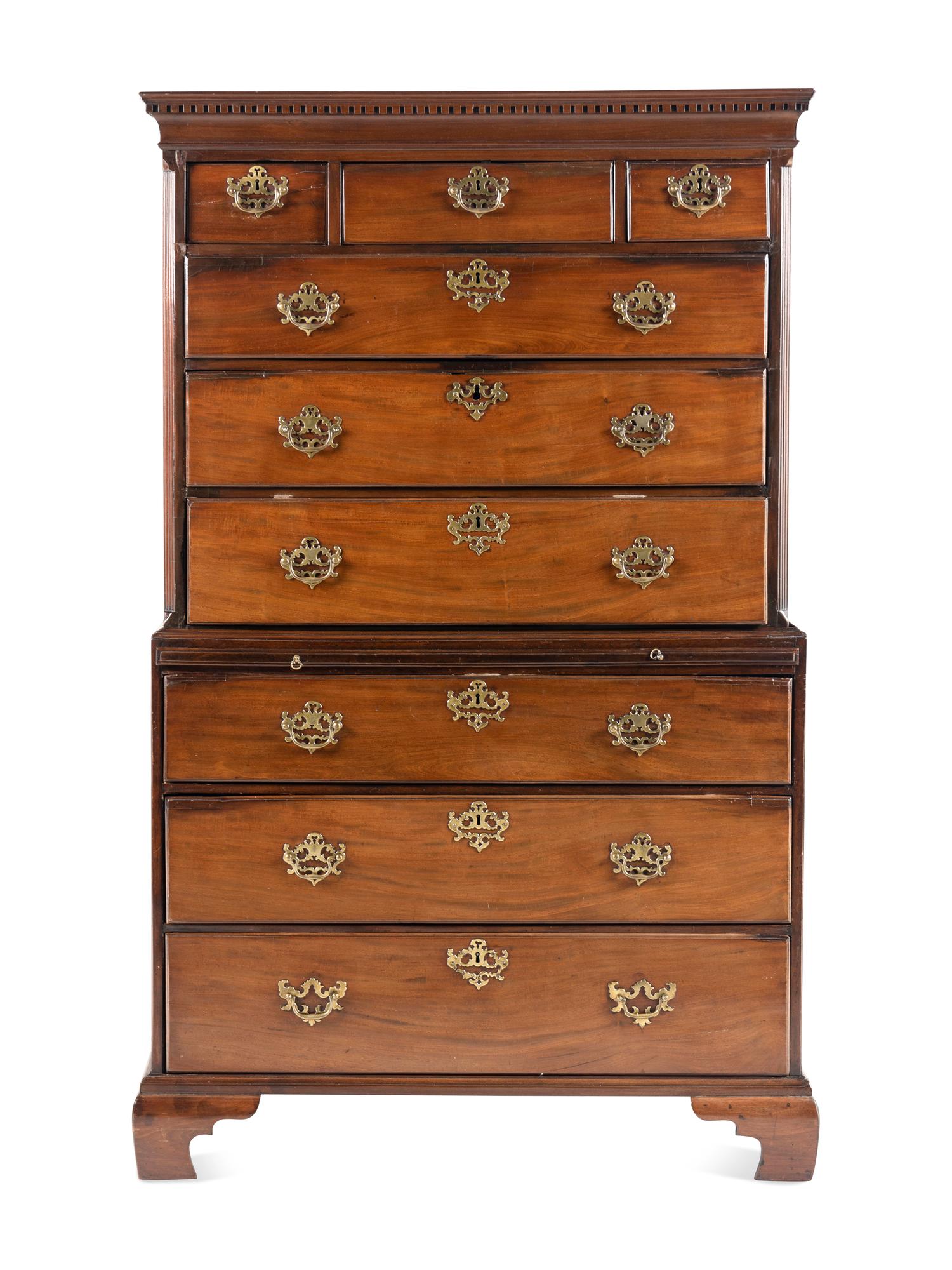 A George III Mahogany Chest-on-Chest