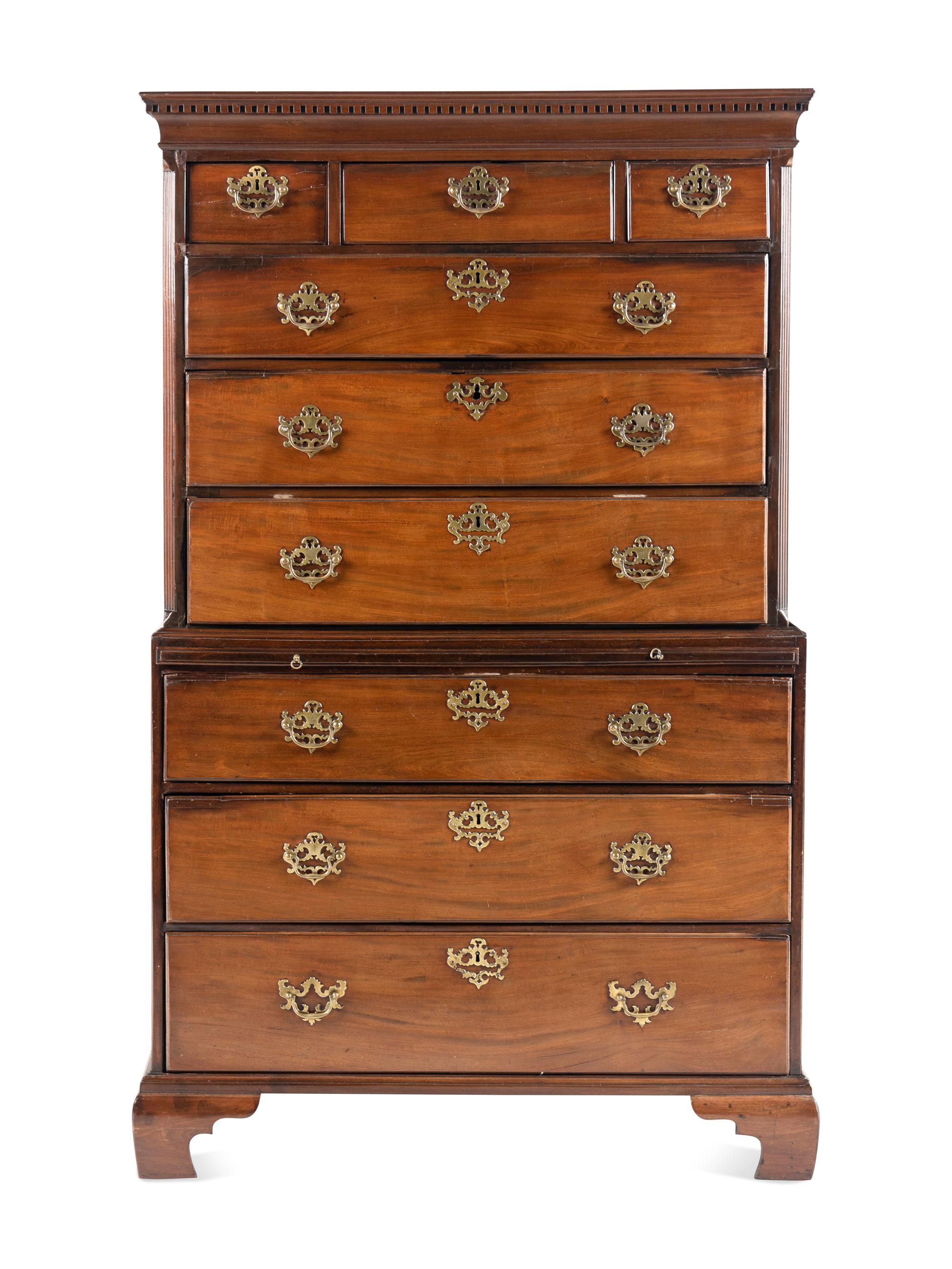 A George III Mahogany Chest-on-Chest