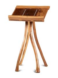 An American Carved Hardwood Music Stand