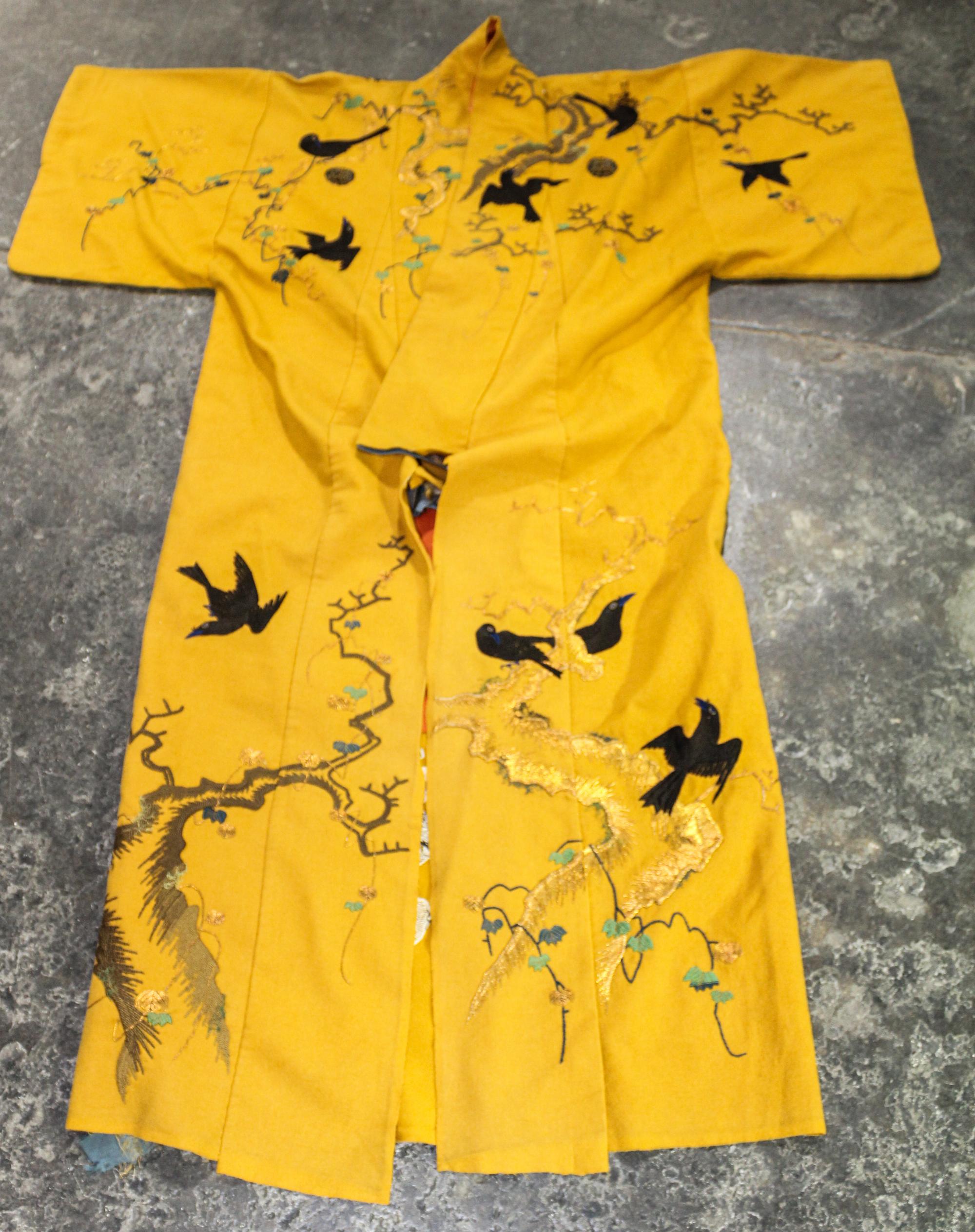 A Japanese Embroidered Robe Length 58 1/2 inches. — 20TH CENTURY