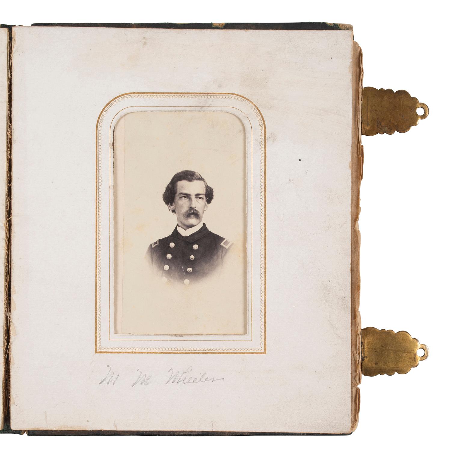 [CIVIL WAR]. A CDV album containing images of Civil War officers including Medal of Honor recipient Perry Wilkes, and others.
