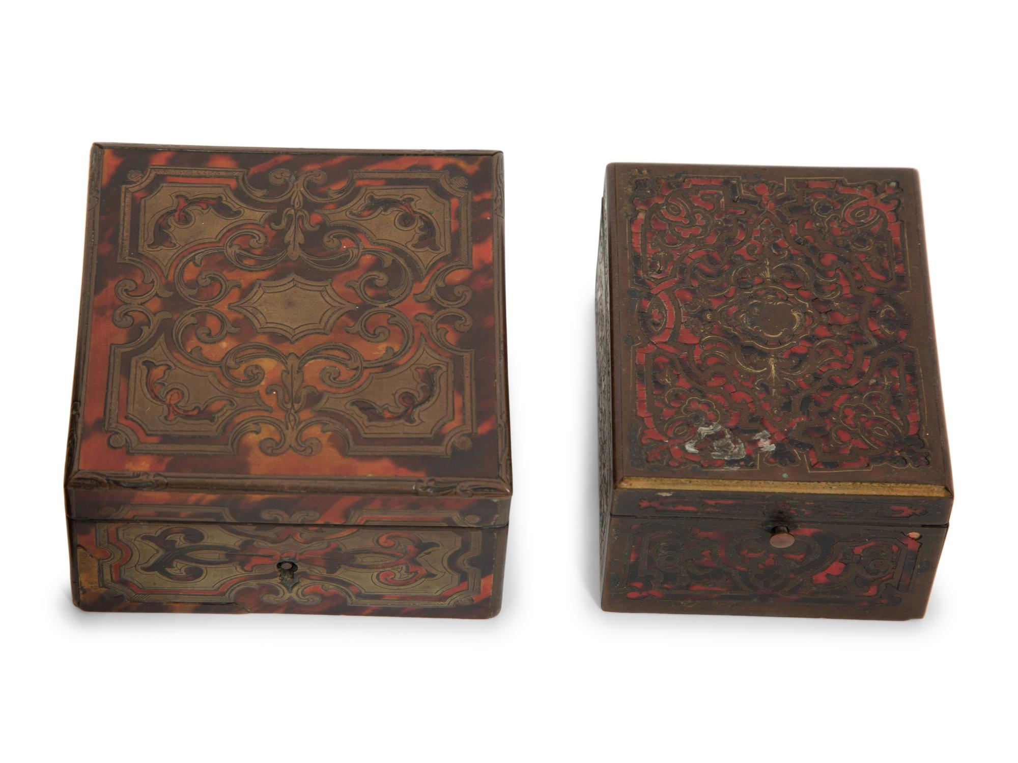 A Group of English and French Pocket Watch Boxes and Stands