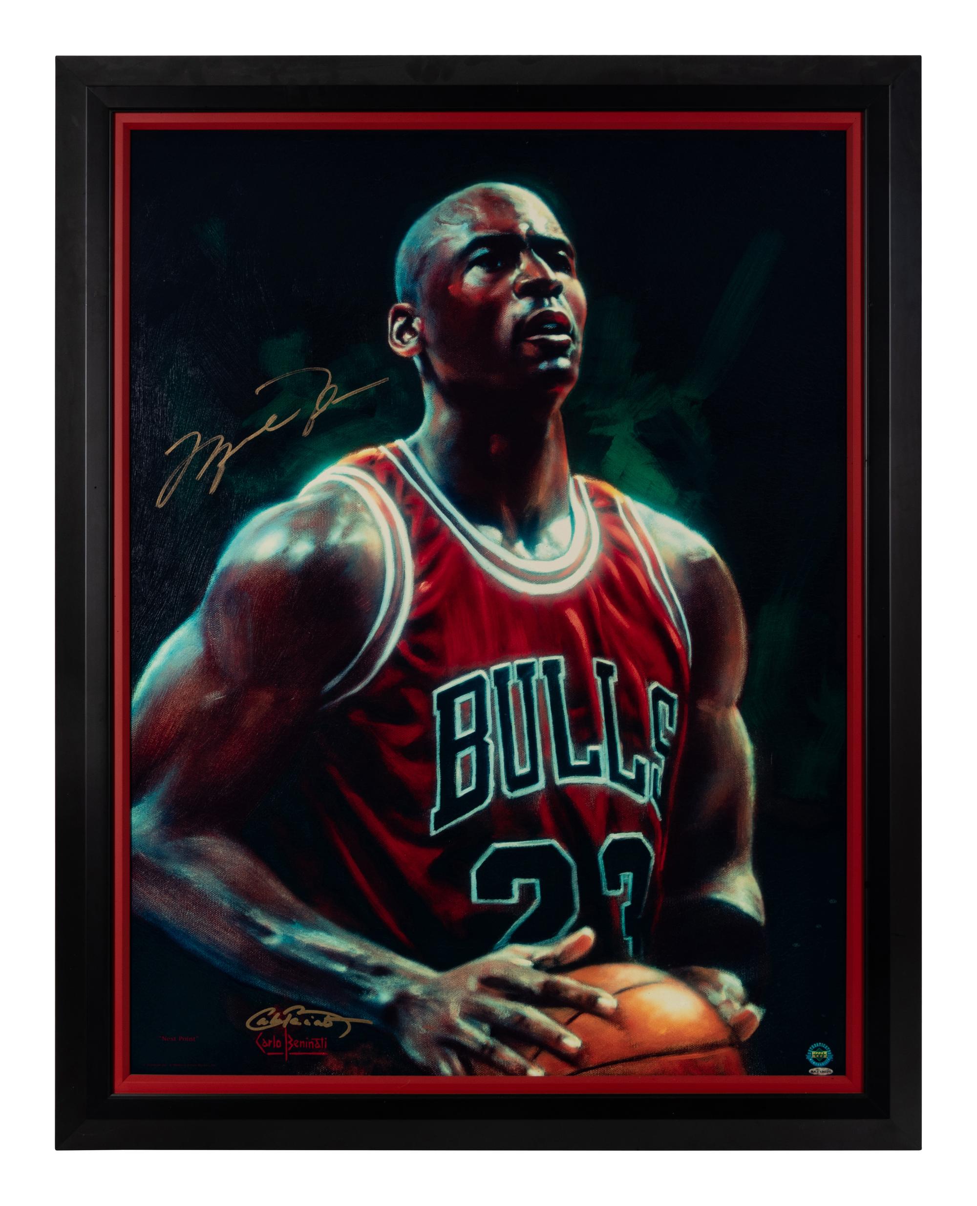 A Michael Jordan Signed Autograph Carlo Beninati "Next Point" Giclee (Upper Deck Authenticated),