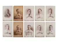 [EARLY PHOTOGRAPHY - SPORTS]. 19 cabinet cards of baseball players, some representing Cleveland.