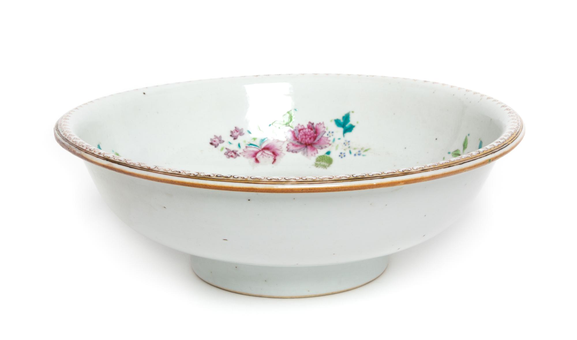 A Chinese Export Famille Rose Bowl Diameter 10 3/8 inches.