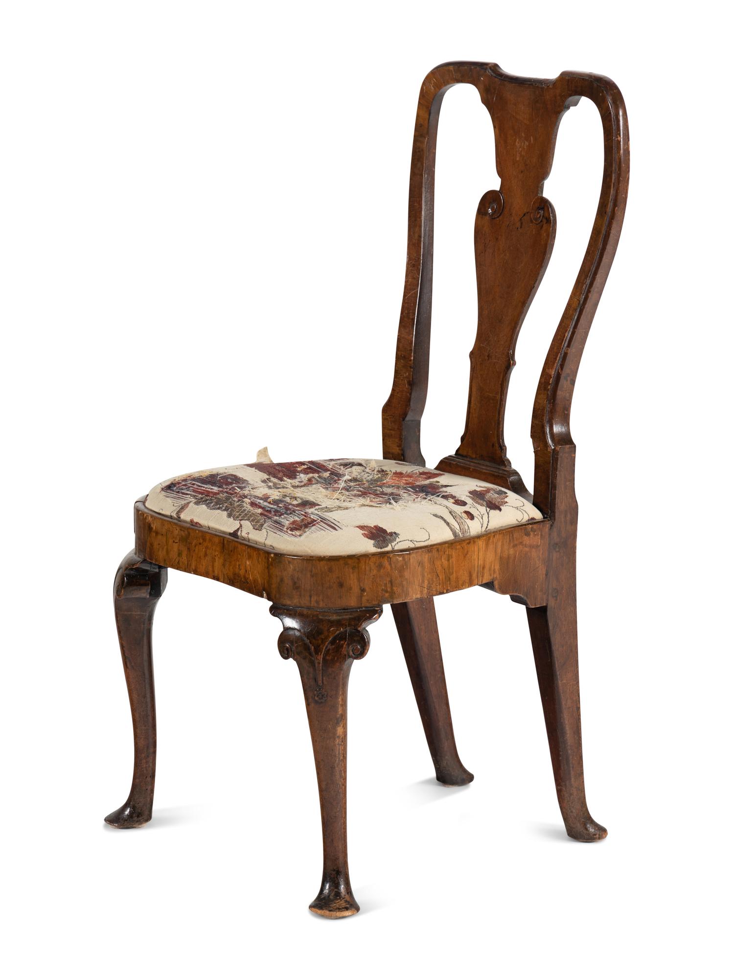 A George II Walnut Side Chair