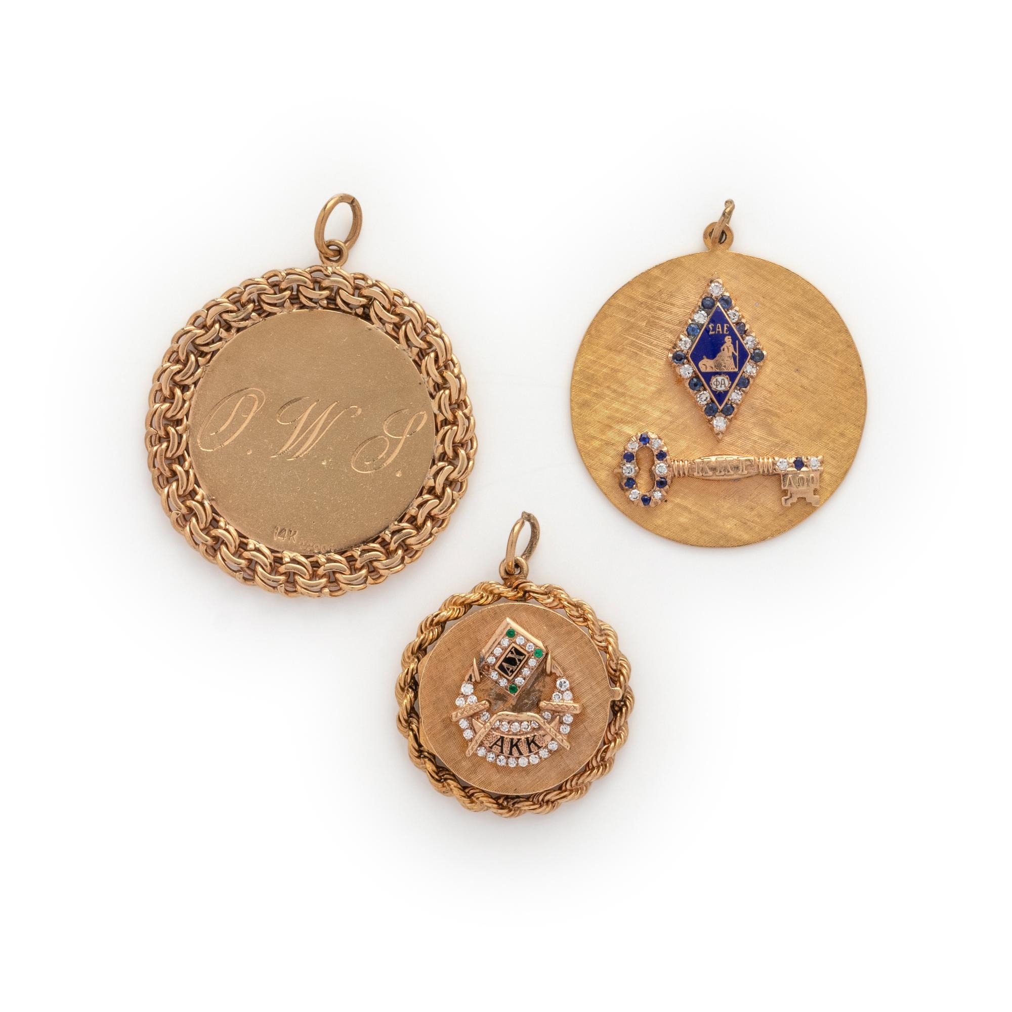 COLLECTION OF YELLOW GOLD CHARMS