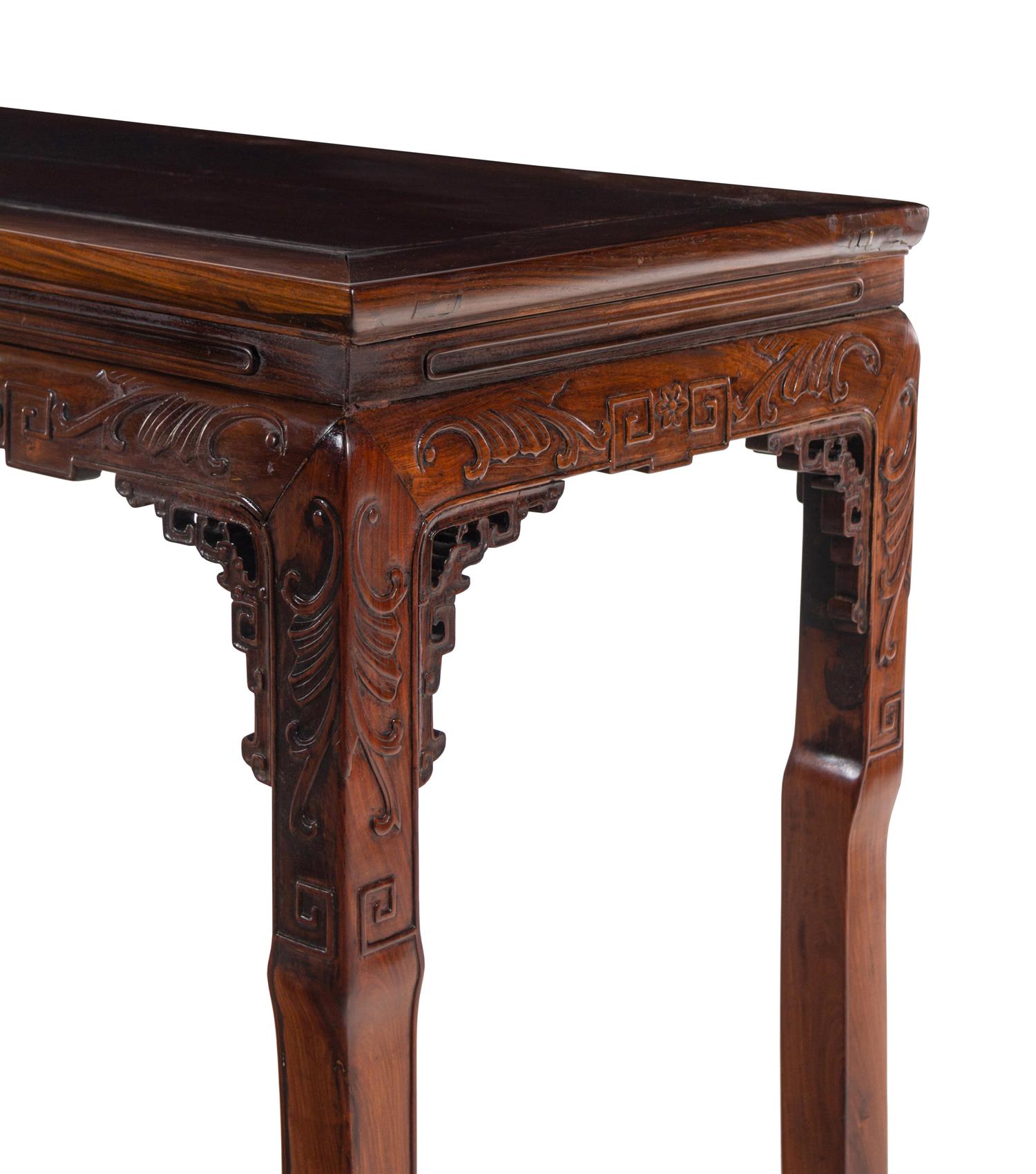 A Chinese Carved Hardwood Altar Table