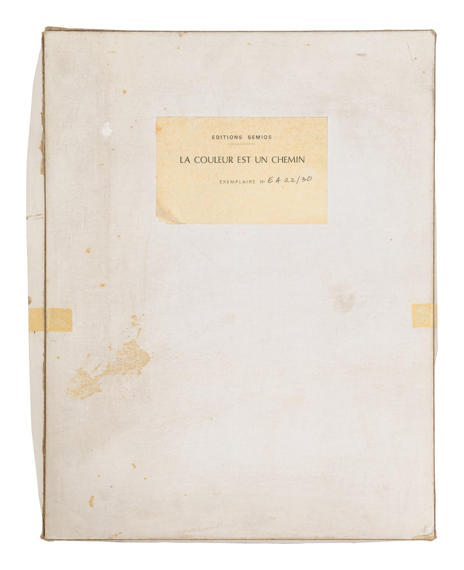 La Couleur Est Un Chemin (complete portfolio of four prints with five pages of text in French) , 1986