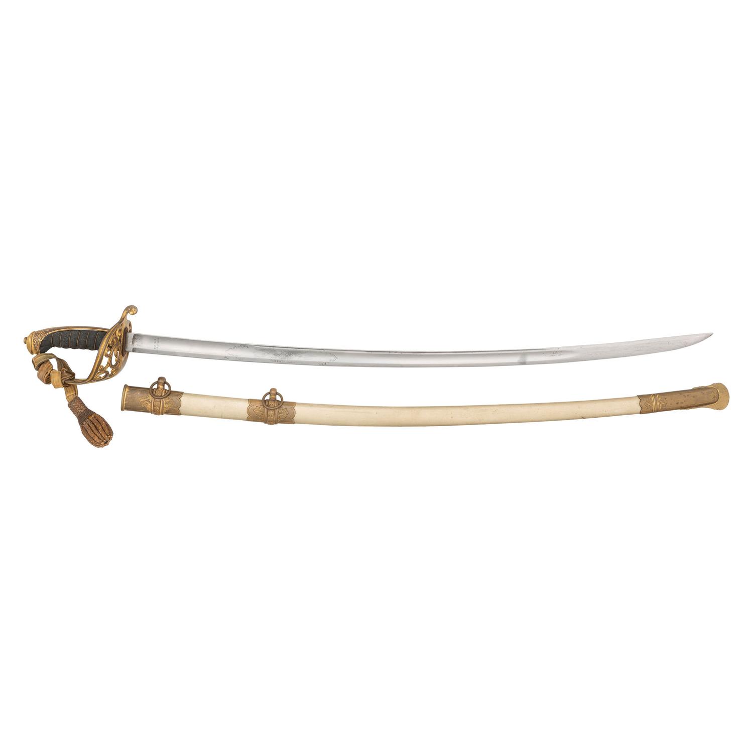 Tiffany Non-Regulation British Pattern 1822/54 Sword Inscribed to Captain Theodore Hamilton of the Richmond Guard (Co G 33rd NY Inf) and later Lt. Col. 62nd NY Inf. - WIA Marye's Heights, Spotsylvania & Winchester