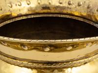 Two Hammered Brass Vessels