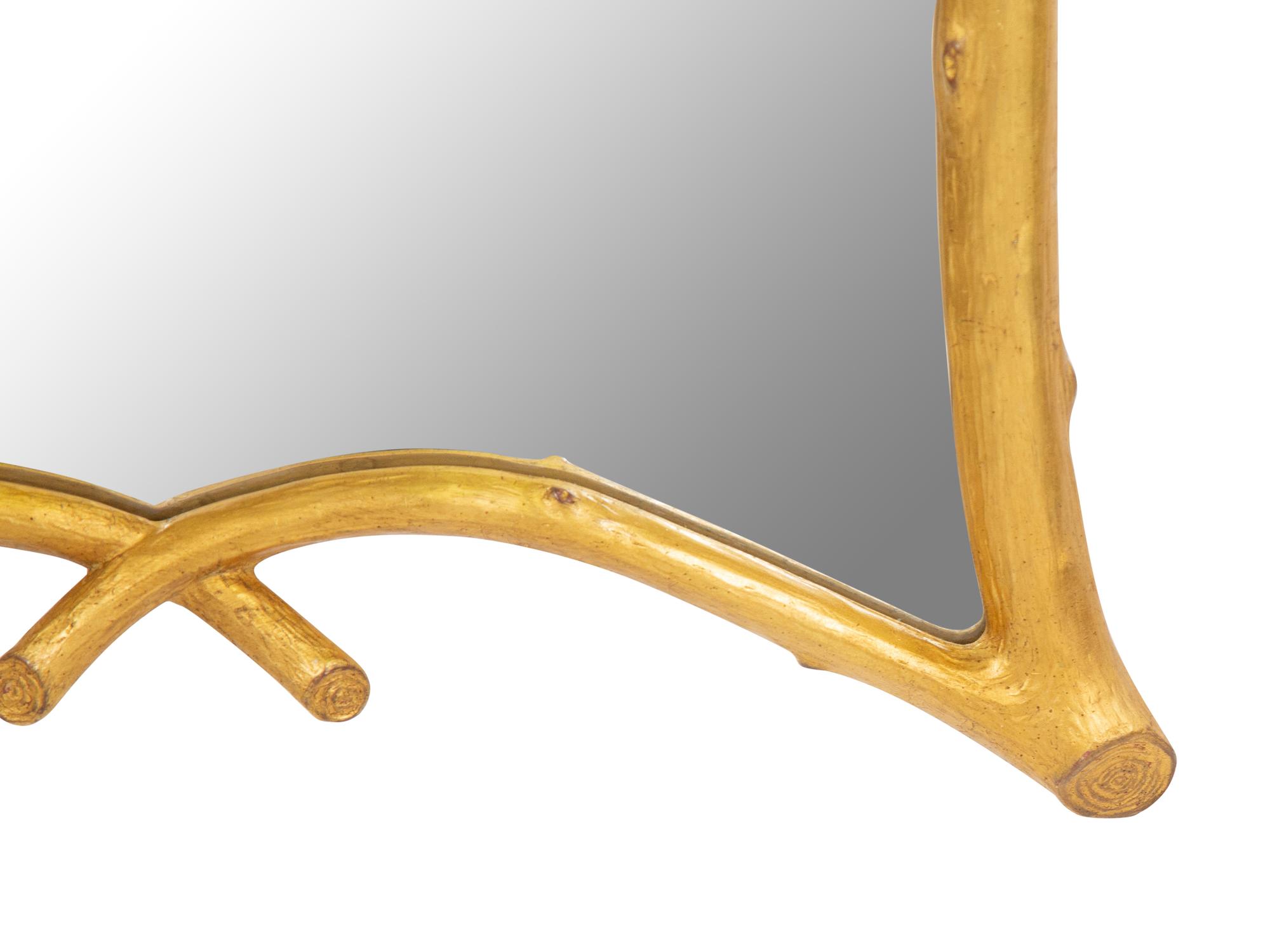 A Pair of Carol Canner Giltwood Gothic Twig Mirrors