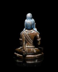 A Tibetan Bronze Seated Figure of Amitayus