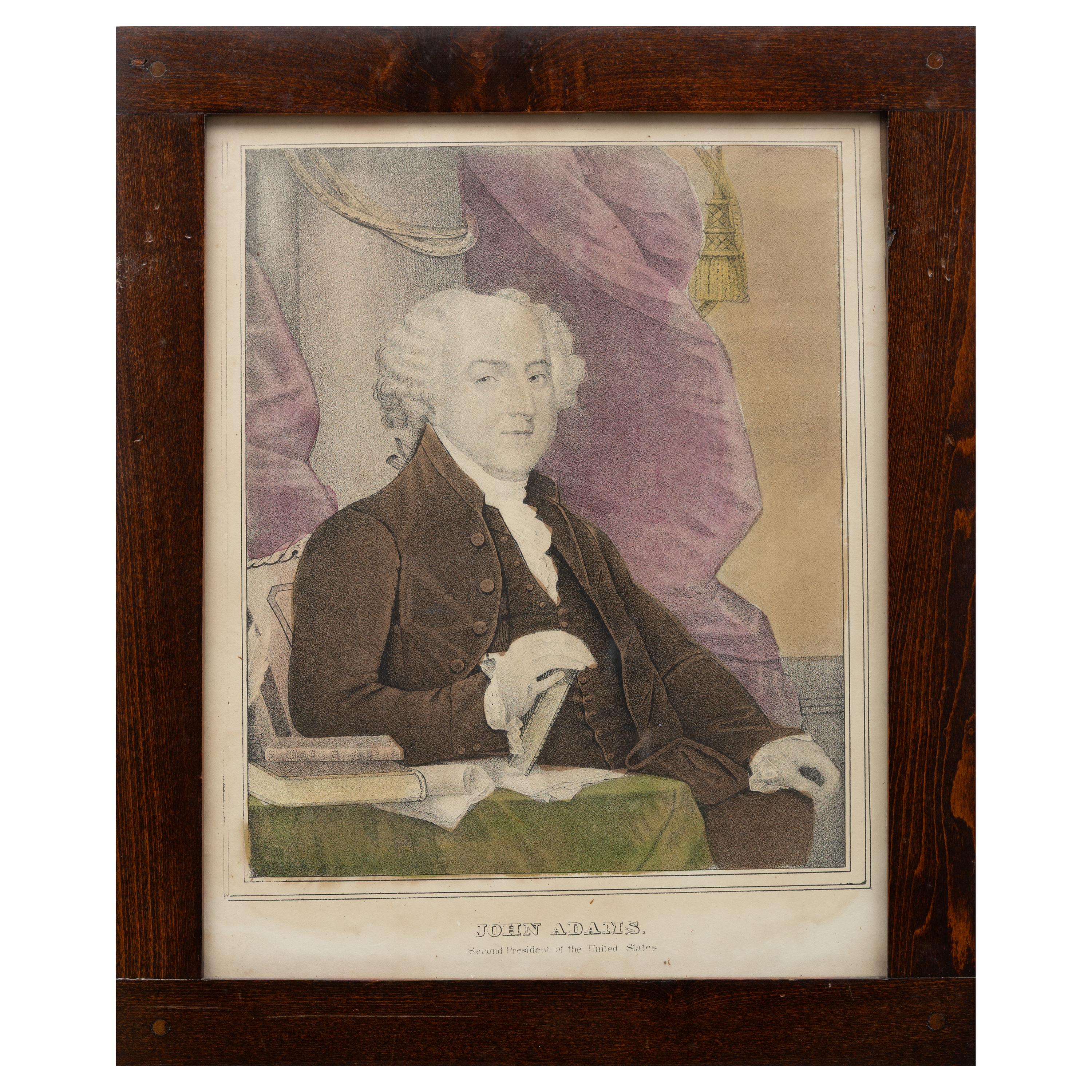 Eleven Framed Hand-Colored Lithographs of American Presidents