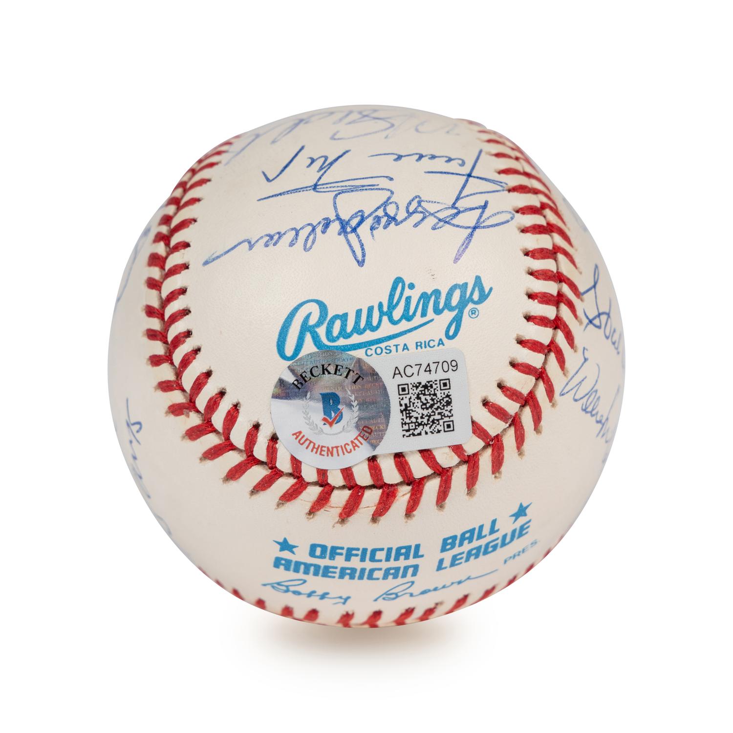 A 500 Home Run Club Signed Autograph Baseball - 10 Signatures (Beckett Authentication Services Letter),