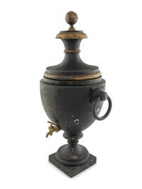 A Large Continental Tole Water Urn