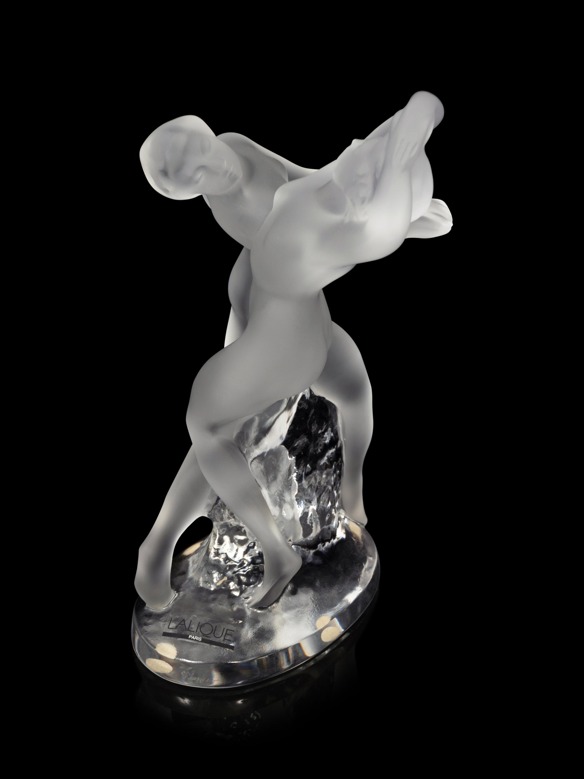 A Lalique Deux Danseuses Figural Group