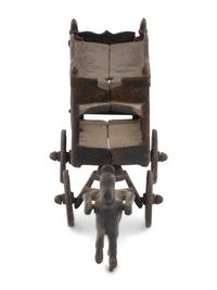 A Cast Iron Horse-Led Wagon Train Pull Toy