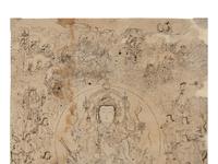 A Japanese Ink on Paper Print of Deities