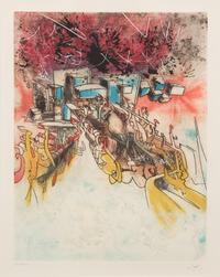 Roberto Matta, (Chilean, 1911-2002), Untitled (three plates from Hom'mere III, L'Ergonaute), 1977-76