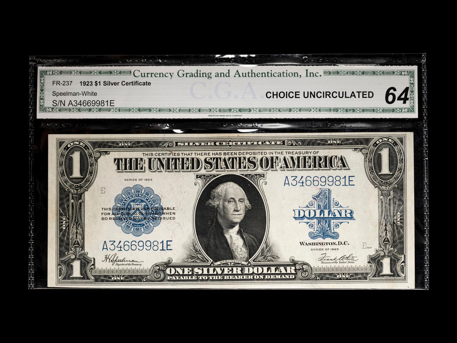 A Series 1923 $1 Silver Certificate [Fr. 237]