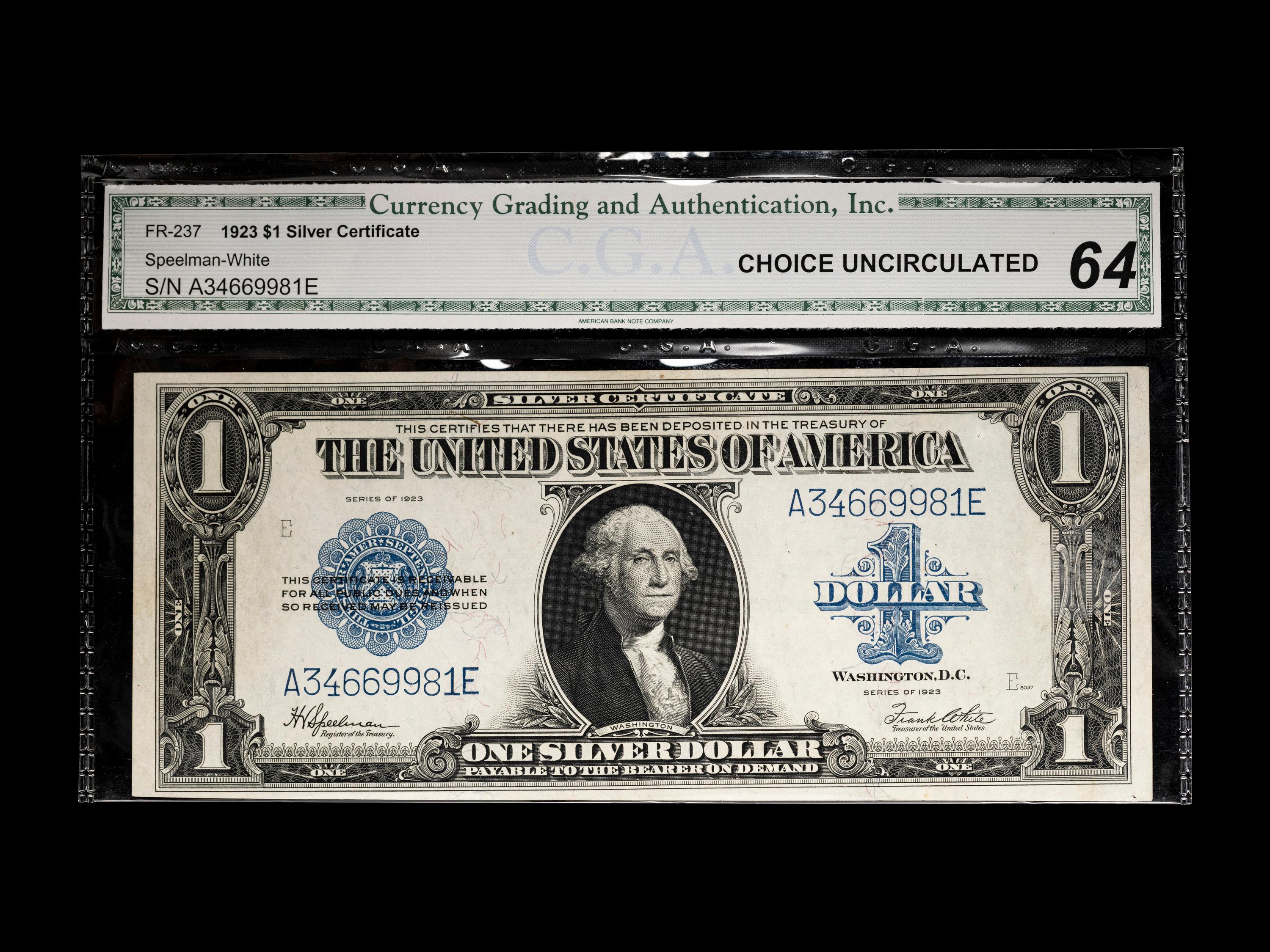 A Series 1923 $1 Silver Certificate [Fr. 237]