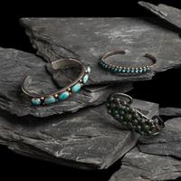 Navajo Silver and Turquoise Cuff Bracelets