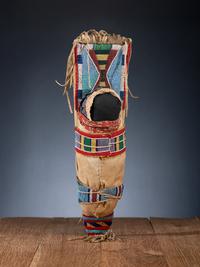 Apsáalooke [Crow] Beaded Hide Toy Cradle