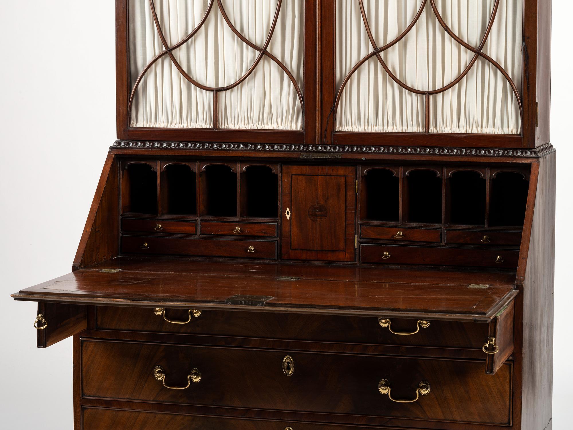 A George III Mahogany Secretary Bookcase