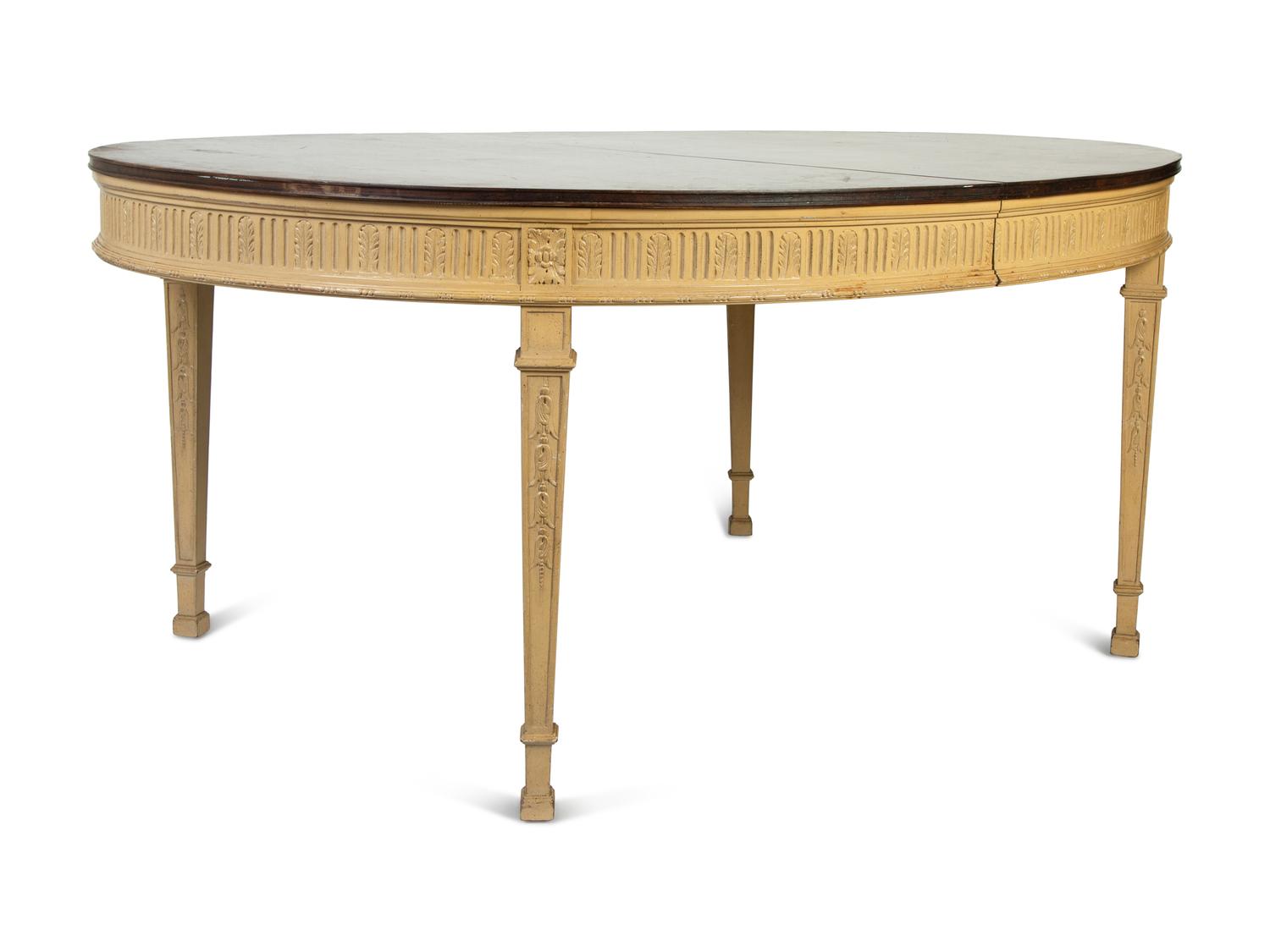 A George III Style Mahogany Top Dining Table — 19TH CENTURY