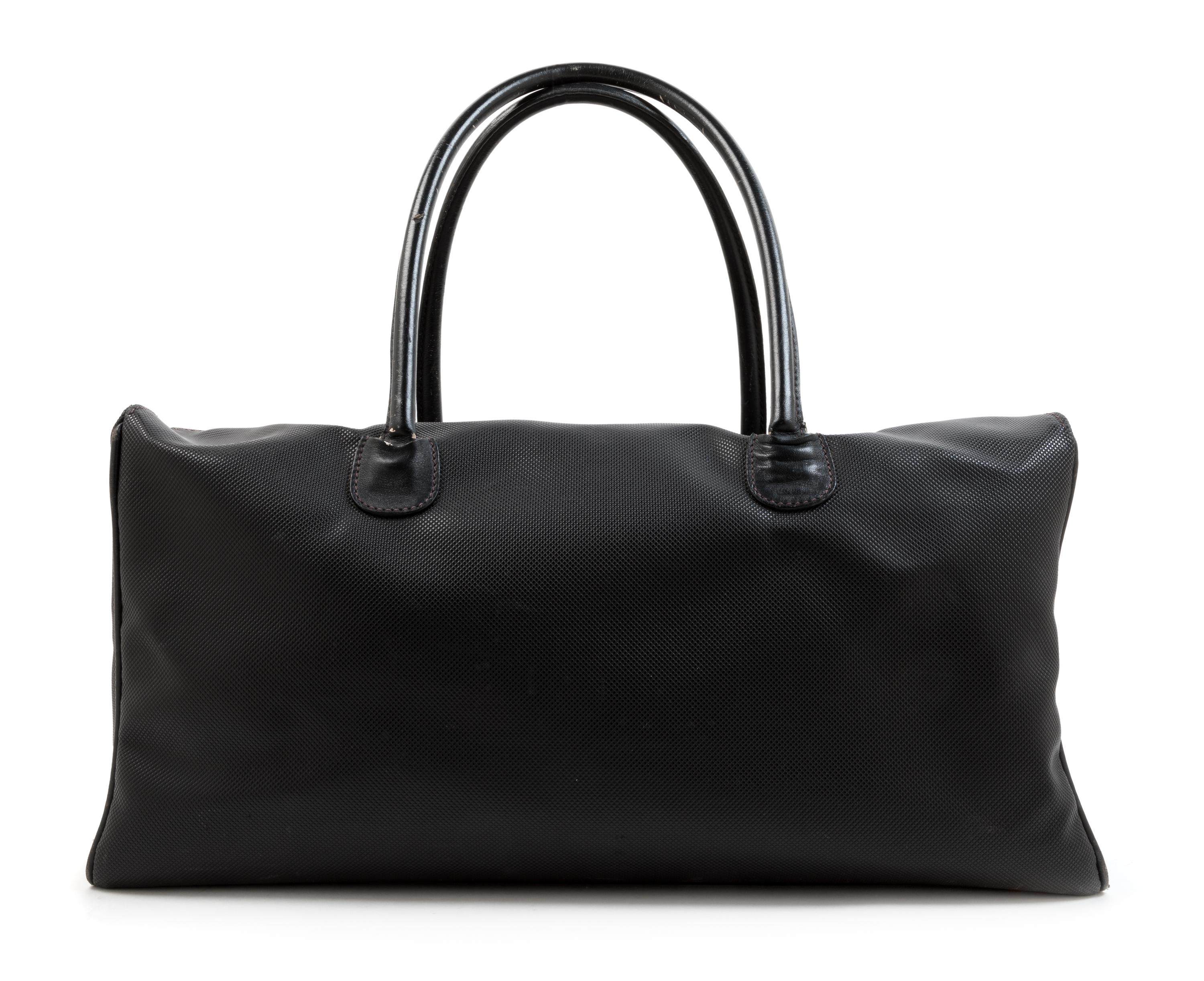 A Bottega Veneta Black Duffle Bag, 1980-90s