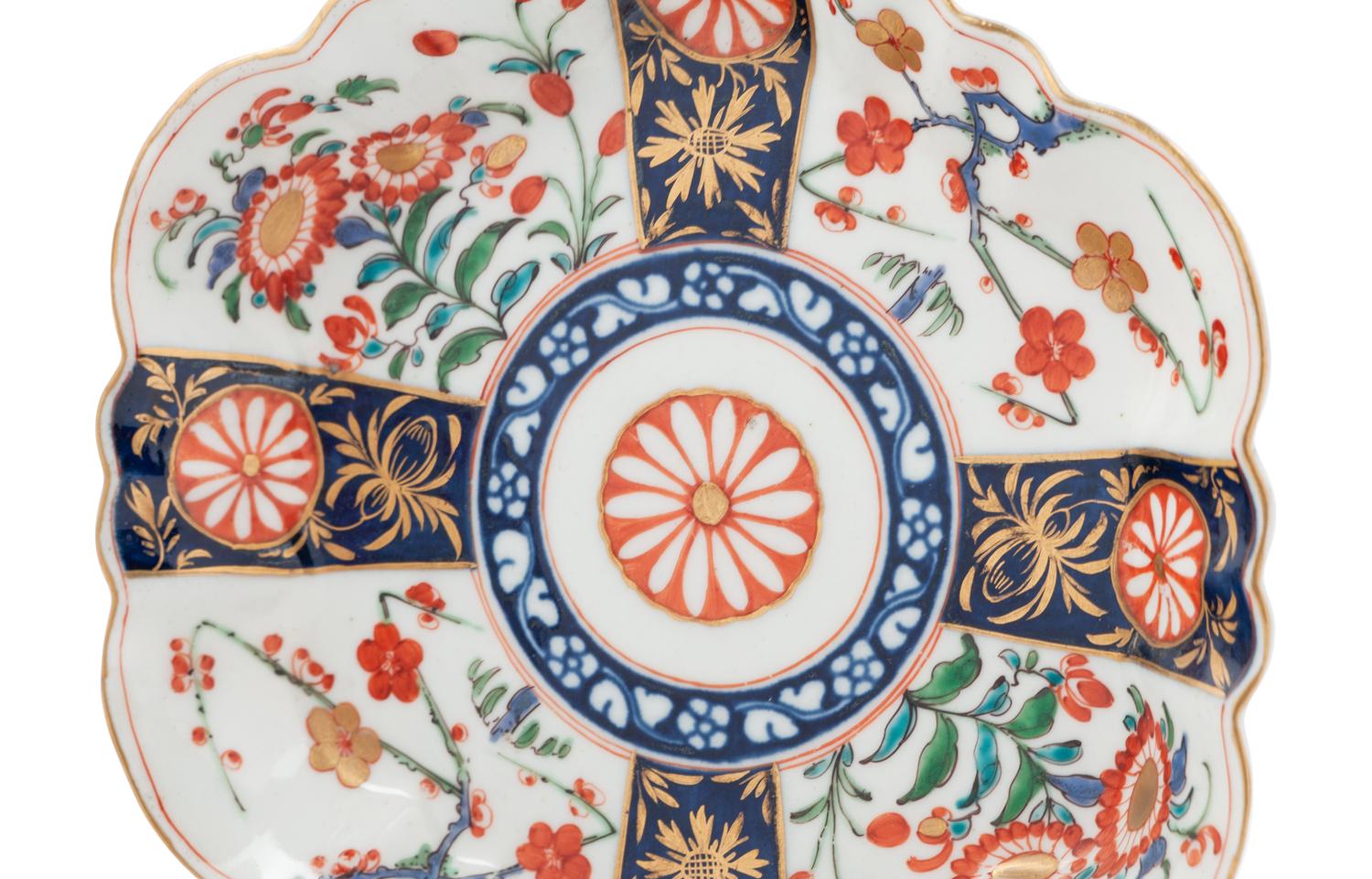 A Group of Eight Worcester Porcelain Articles