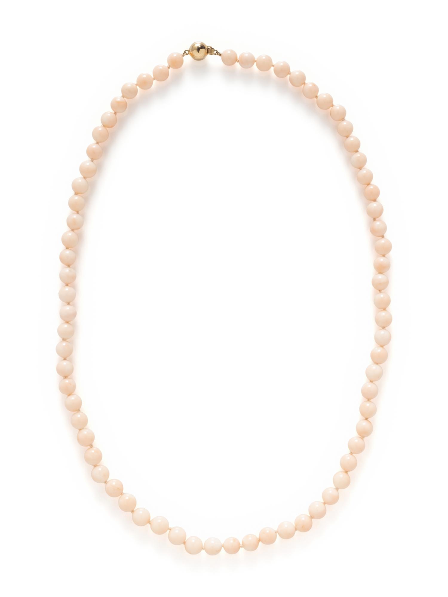 CORAL NECKLACE AND ORANGE STONE RING