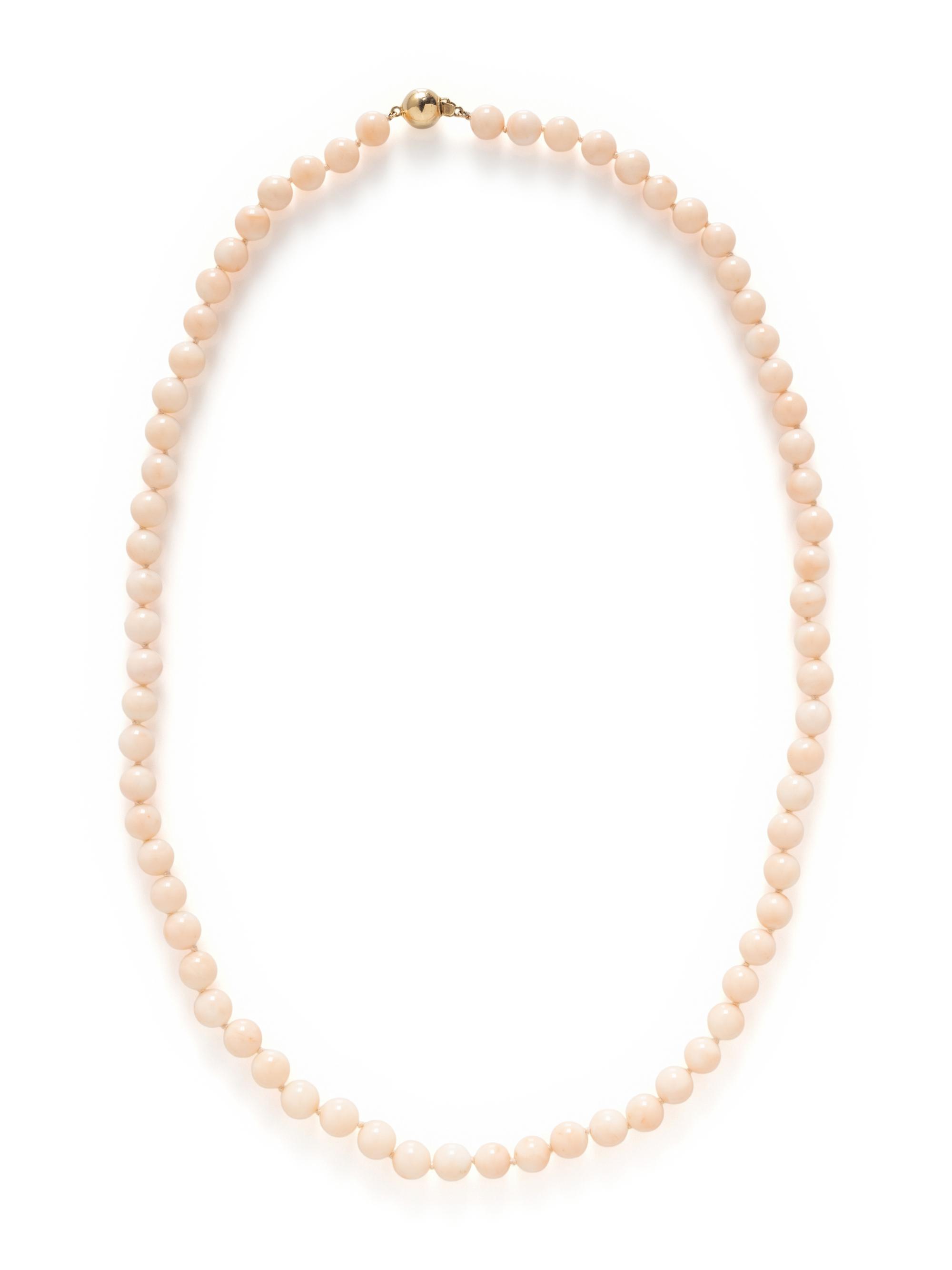 CORAL NECKLACE AND ORANGE STONE RING