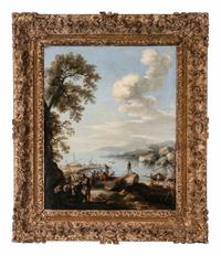 A Coastal Landscape with Soldiers Resting and Conversing