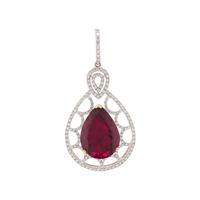 RUBELLITE AND DIAMOND PENDANT